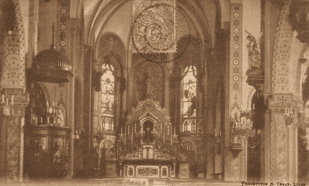 Intérieur de l'église Saint Jean Baptiste de Baisieux Sin
