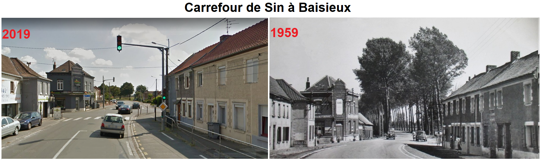 Carrefour de Baisieux sin 2019/1959